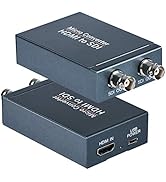 HDMI to SDI Converter, Micro Converter One HDMI in Two SDI Output (with Power Supply Adapter, Aud...