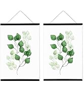 WITCOLOR Magnetic Poster Hanger Wooden Poster Frame, Extra Strong Magnets, Magnet Poster Hanger f...