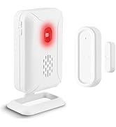 GREENCYCLE Door Chime, Wireless Door Open Chime, Door Open Contact Alarm Rechargeable, Door Senso...