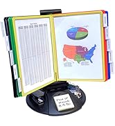 Ultimate Office AdjustaView 10-Pocket Desk Reference Organizer with Supplies Storage Base and EZ-...