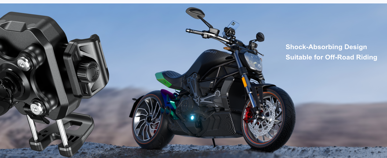 Shock-Absorbing Design. Suitable for Off-Road Riding