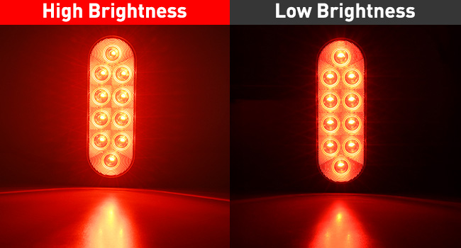 6inch oval trailer lights red 10led brake stop turn signals lighting for truck trailer rv camper 