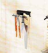 ZICANYCO Garage Tool Organizer Wall Mount 16 inches with 2 Adjustable Heavy-Duty Hooks, Garage Or...