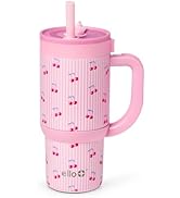 Ello Oasis 14oz Stainless Steel Tumbler - Preppy Cherries