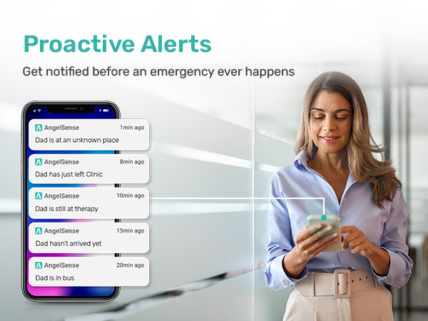 proactive alerts gps tracker for kids and elderly with dementia