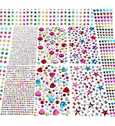 2300pcs Gem Stickers Jewels for Crafts, Self Adhesive Rhinestone Jewel Stickers, Acrylic Gems DIY...