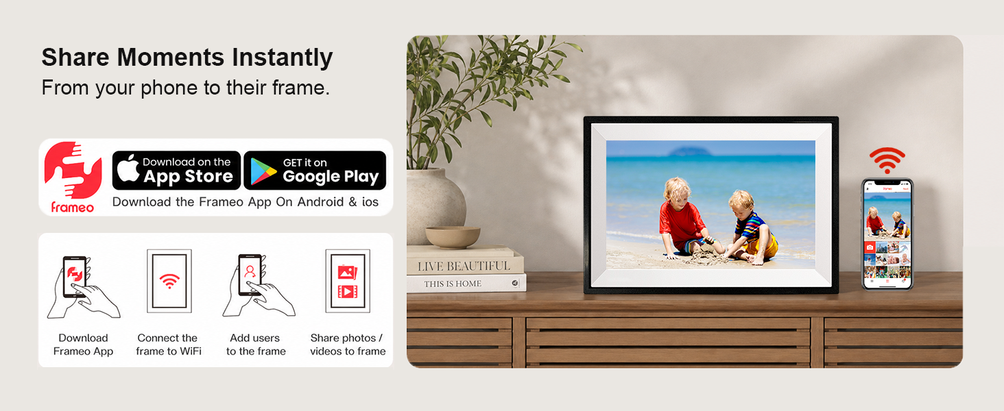 Share moments instantly