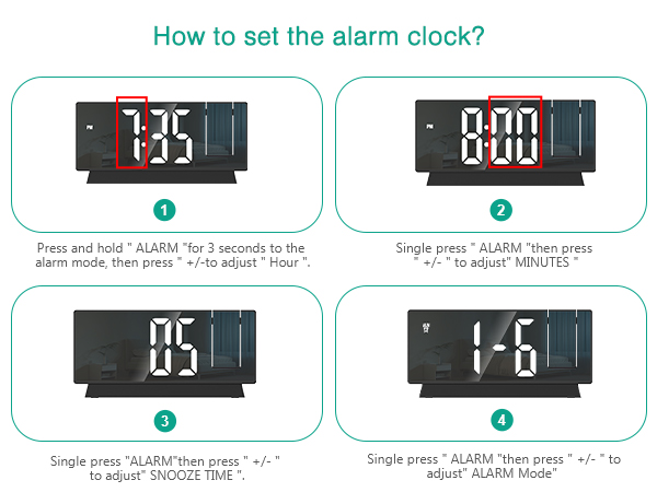 Projection Alarm Clock, Digital Clock