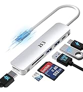 USB C Hub, USB-C Dongle Adapter with 4K HDMI for MacBook Pro/Air, 6 in 1 USBC Adaptador Converter...