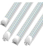 SHOPLED 8FT LED Shop Light, 90W 11700LM 6000K Cool White, Super Bright 300° D-Shape, Linkable T8 ...