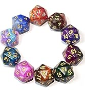 SmartDealsPro 10-Pack 20 Sided Dice D20 Polyhedral Dice for DND RPG MTG Table Game (Color 3)