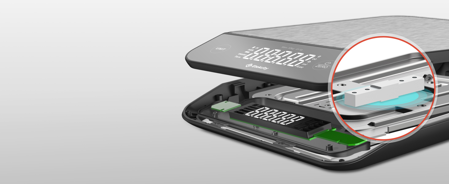 The sensor has a higher end tech, keeps a more accurate steady reading than slim 4-sensors scale