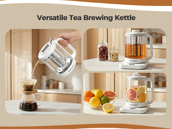 electric kettle with tea infuser