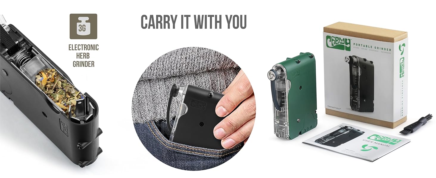 Mamba Chewy 0.5g Black Battery Powered Automatic Electric Herb Grinder