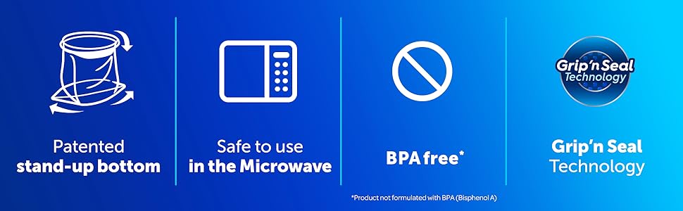 ziploc storage bags stand up stay open technology