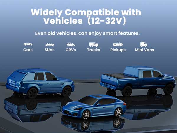 Widely Compatible with Vehicles(12-32V)