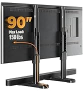 Perlegear Universal TV Stand Legs for Most 37–86 90 Inch TVs up to 150 lbs, Height Adjustable TV ...