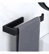 Sayayo Matte Black Towel Ring for Bathroom, 10 Inch Hand Towel Bar Towel Rack Towel Holder Wall M...