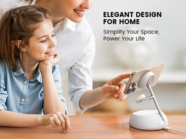Qi2 nightstand charger charging station wireless apple iphone travel magsafe magnetic stand