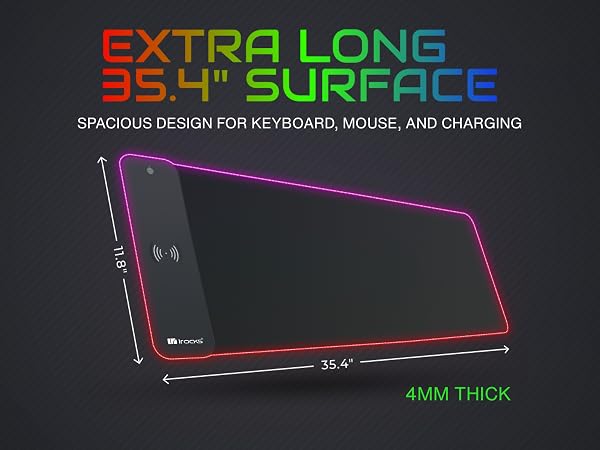 i-rocks Extra Long Gaming RGB Mousepad