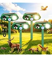2026 Solar Ultrasonic Animal Repeller Outdoor,Deer Repellent Devices Waterproof with Flashing Lig...