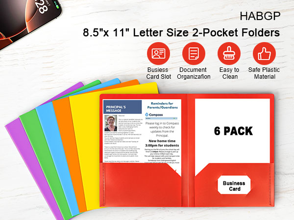 Plastic Folders with Pockets
