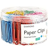 DANRONG Jumbo Paper Clips,265 PCS (2 Inch) Large Paperclips Colorful Clips for Paperwork Ideal fo...