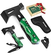 FLISSA Camping Axe Hammer 14-in-1 Multitool, Gift for Dad, Hatchet Multi Tool Stainless Steel wit...