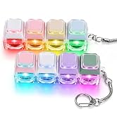 Netholid 2 PCS Macaron Clicky Keyboard Fidget Toys for Adults Light Up Keyboard Clicker Fidget Ke...