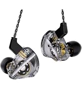 in Ear Monitor Headphones, CCZ DC01 PRO Ultra-strong Bass Wired Gaming Earbuds with 4N OFC Detach...