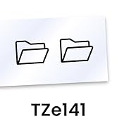 Brother Genuine P-touch TZe141 Label Tape in cardboard pack: Black on Clear 18mm