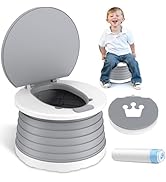 Portable Potty for Toddler Travel Foldable Potty Seat for Toddler Training Toilet for Kids Boys G...