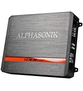 Alphasonik V600.4 Venum Series 1200 Watts Max 4-Channel Car Amp with Power Plant Chip 4-Way Prote...