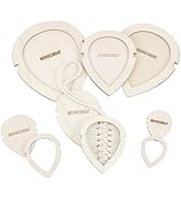 BENECREAT 12Pcs Leaf Macrame Cutting Molds Wood Macrame Leaf Cutting Template Macrame Feather Wal...