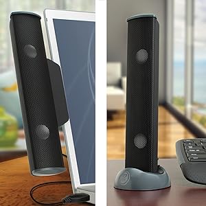 GOgroove SonaVERSE USB Laptop Clip On Speaker Sound Bar