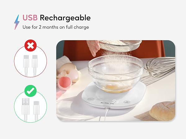rechargeable food scale