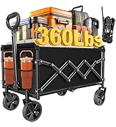 Wagons Carts Foldable - Collapsible Wagon Cart with Wheels Foldable - Utility Folding Wagon Cart ...