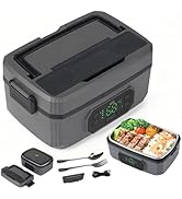 Rechargeable Adult Wireless Heated Lunch Box, 21000mAh Battery-Powered,Automatic Temperature Cont...