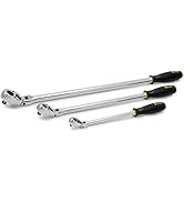 Titan 11303 3-Piece 36-Tooth Extra-Long Flex Head Ratchet Set