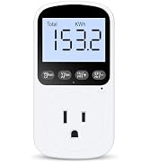 Upgraded Watt Meter Power Meter, Plug in Electricity Usage Monitor with 10 Display Modes, Backlig...