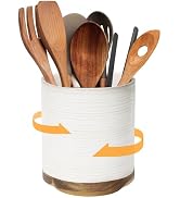 DOWAN 360° Rotating Extra Large Cooking Utensil Holder, 7.6" Kitchen Utensil Holder for Counterto...