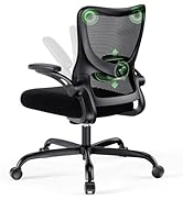Marsail Ergonomic Office Chair with Adjustable Lumbar Support, 3-Way PU Armrests &amp; Breathable Mes...