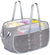 Collapsible Laundry Baskets,75L Large Capacity Pop Up Laundry Hamper with Reinforced Handles Ligh...
