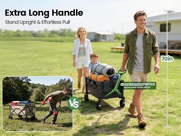Extra Long Handle, Stand Upright &amp;amp; Effortless Pull