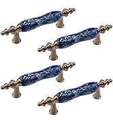 MY MIRONEY Ceramic Cabinet Pulls - Chinese Style Decorative Handles - Antique Bronze Drawer Knobs...