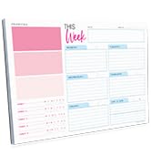 Weekly Planner Pad - Undated Planner - To Do List Notepad - Habit Tracker - 11 x 8.5 in