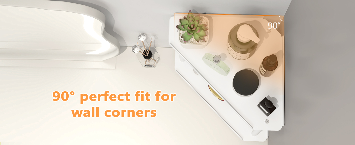 Corner Bathroom Counter Organizer, 2 Tier Bathroom Organizer Countertop