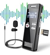 64GB Digital Voice Recorder,Voice Activated Recorder with Playback,Voice Recorder for Lectures,HD...