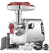 AAOBOSI #12 Meat Grinder, [3000W] 3 Speed Meat Grinder Heavy Duty: Built-in Storage Box, 2 Blades...