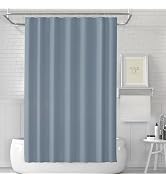 timecity Blue Shower Curtain Liner PEVA Bath Curtain with 3 Magnets Thickened Waterproof Quick Dr...